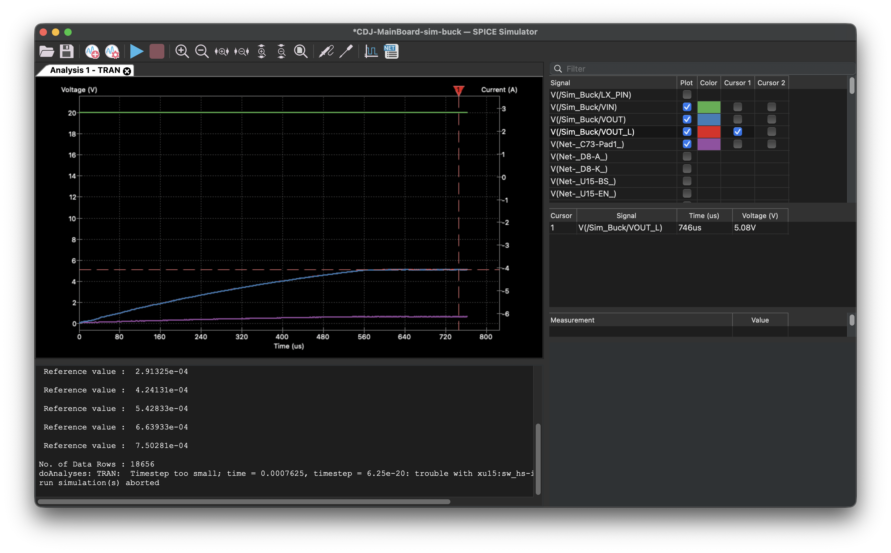 Buck converter SPICE simulation